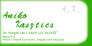 aniko kasztics business card